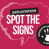 CE awarenss day graphic - with thought bubble and the words "spot the signs" inside