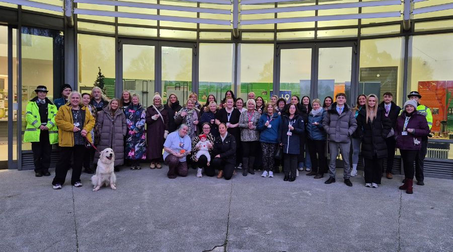 Group of people gathered for a photo
