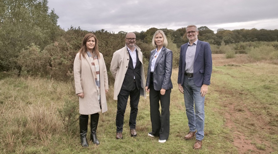 Pic caption from left to right – Katherine Ball, Senior Land Manager at Northstone, Phil Wilson, Chief Executive of Northstone, Cllr Paula Basnett, Leader of Wirral Council and John England, Development Director at Northstone.