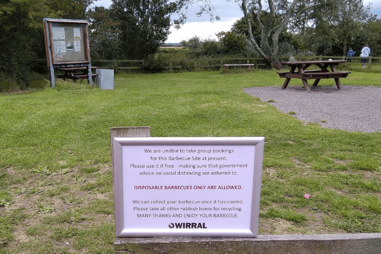 Designated barbecue site at Wirral Country Park