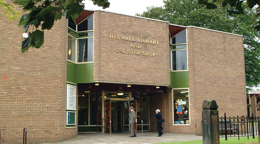 Exterior view of Heswall Library and One Stop Shop