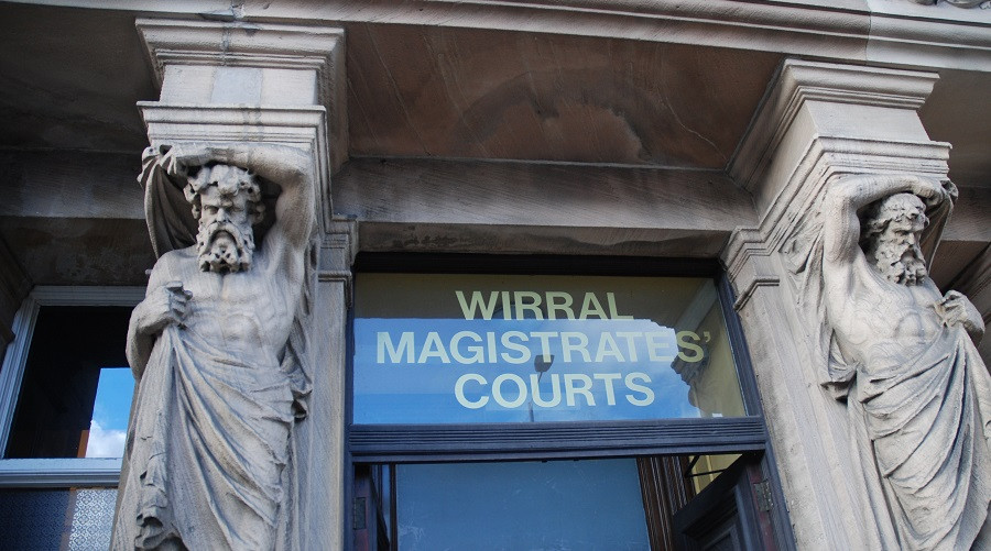 Photo of the entrance to Wirral Magistrates Court