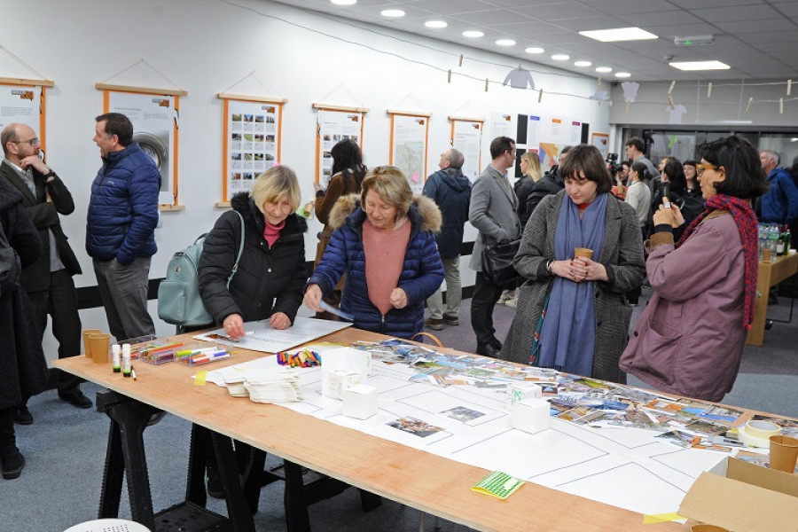 people taking part in consultation at the opening of BirkenEd's Place