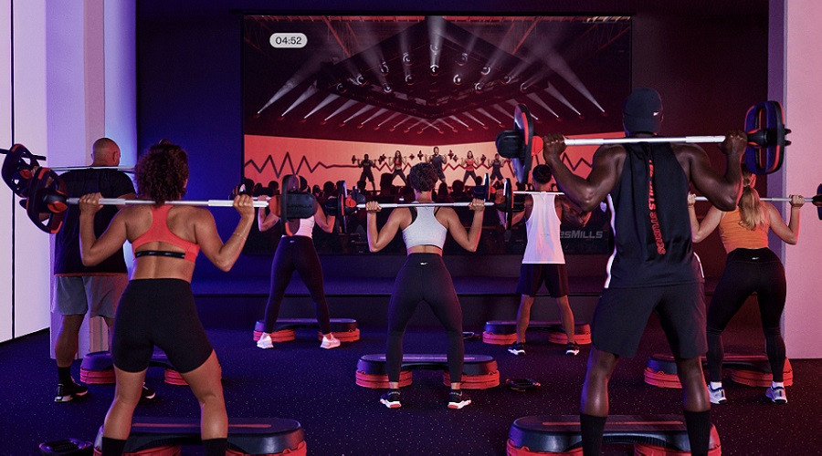 People taking part in a Les Mills exercise class