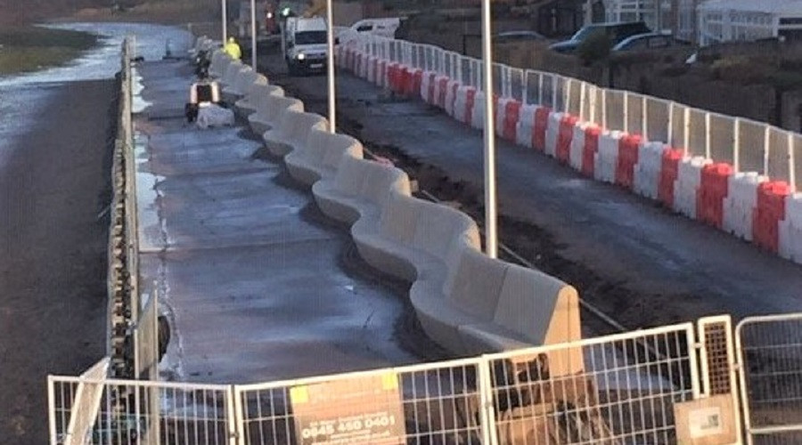 Installed section of the West Kirby wall