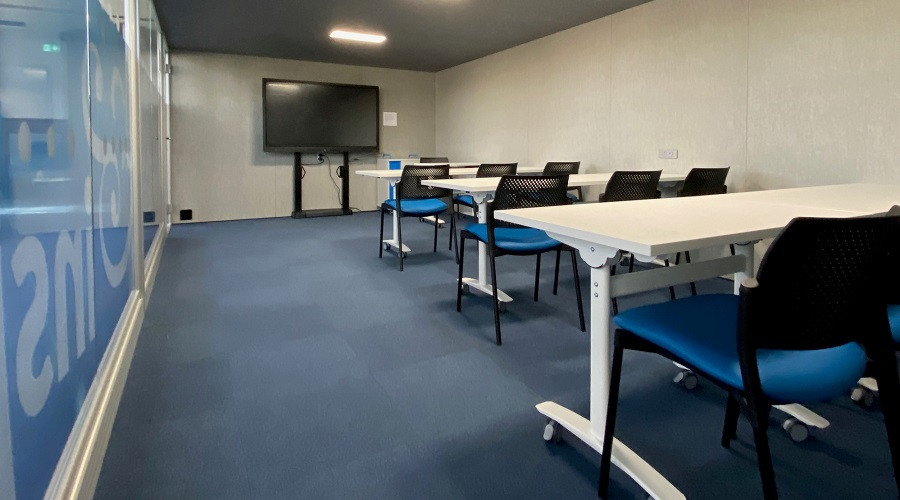 Inside the training room at the Connect & Inspire Hub