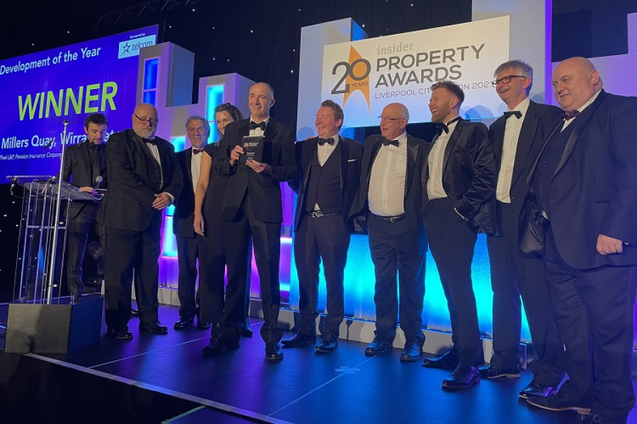 representatives of the team behind the Miller's Quay project at the awards ceremony