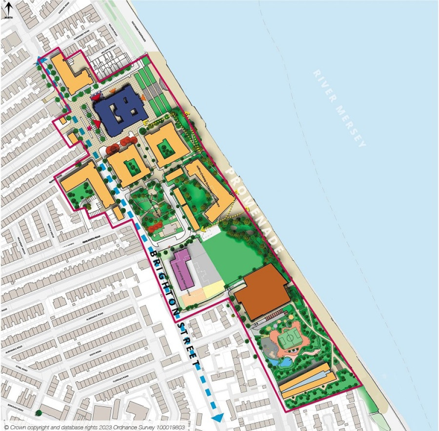 graphic showing area of Wallasey Town Hall Quarter