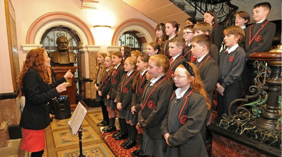 Picture of pupils singing