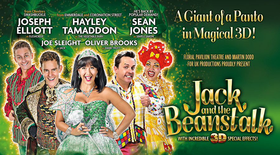 Promo poster for Jack and the Beanstalk panto showing the case in full costume