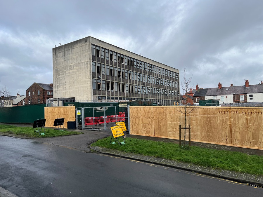 One of the Wallasey town hall annexes prior to demolition