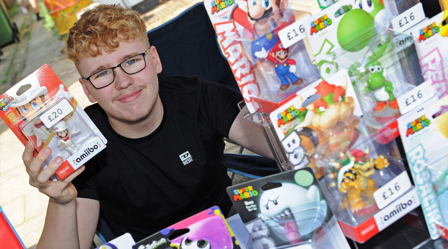 Josh from JTO Games and Gear with one of his items
