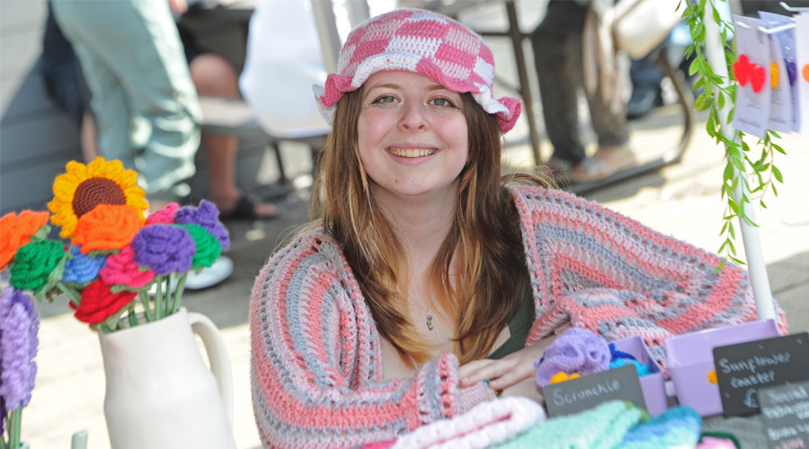 Trader at Wirral Youth Market.