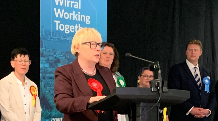 Dame Angela Eagle pictured at Wirral Declaration