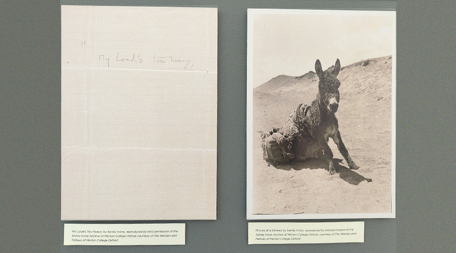 Photograph and writing from the expedition