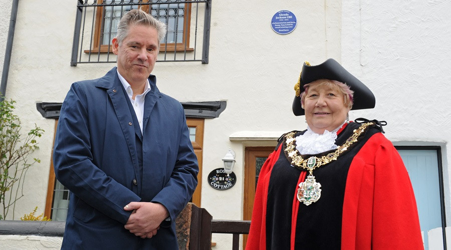 Dan Hodge with mayor of Wirral councillor Cherry Povall