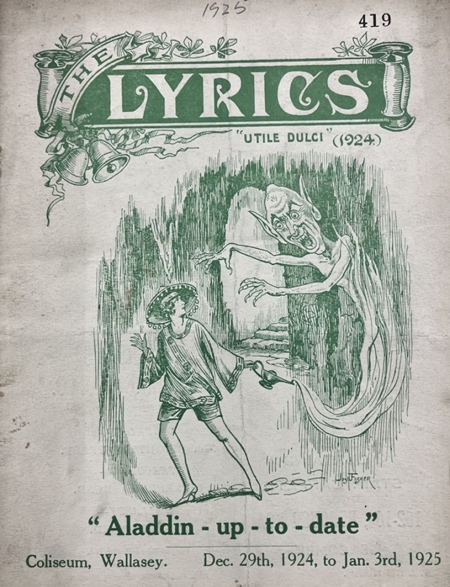 front page of 1924 panto programme