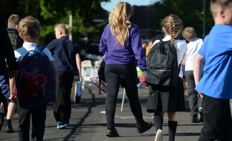 Children walking to school