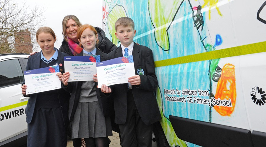 Competition winners see their artwork on the vehicles for the first time