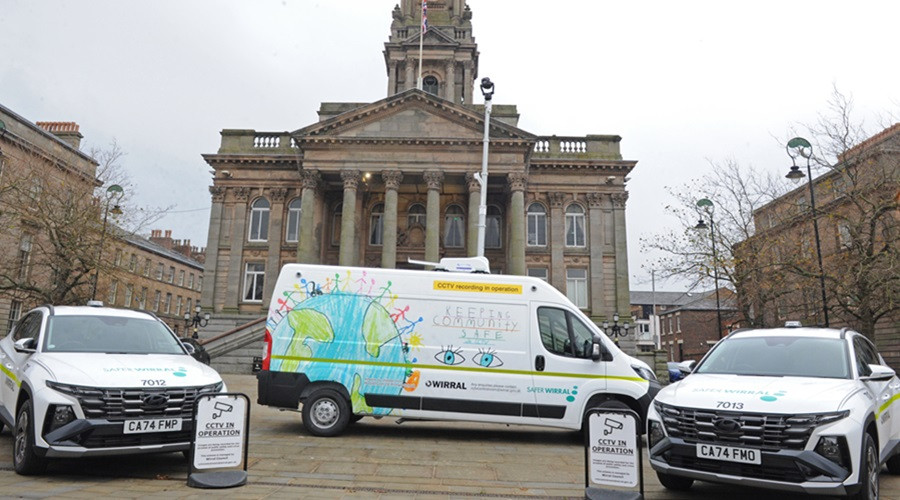 All three new vehicles pictured outside Birkenhead Town Hall