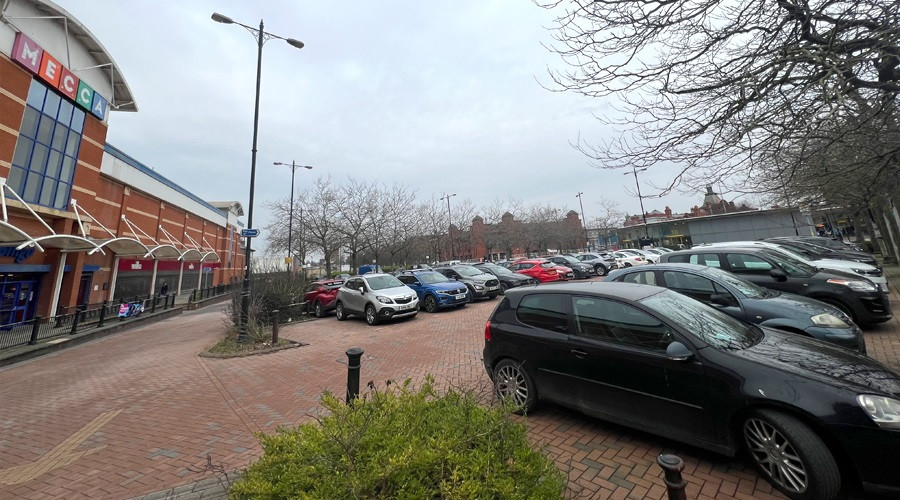 A photo of the Europa Square car park