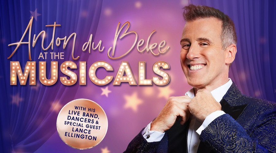 Anton du Beke image with the words "at the musicals"