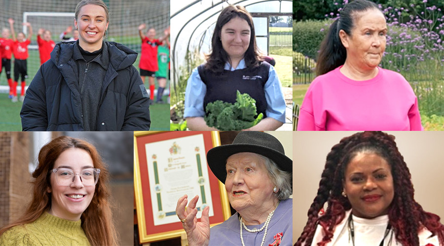 A collage of Wirral's International women and girls