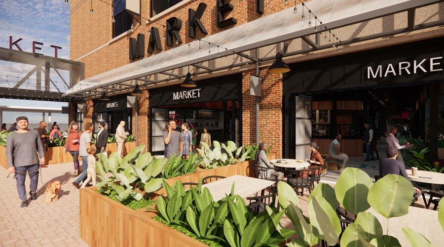 CGI showing how the new Birkenhead Market could look