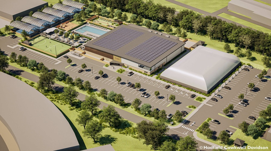 CGI of David Lloyd leisure proposal at Wirral Waters