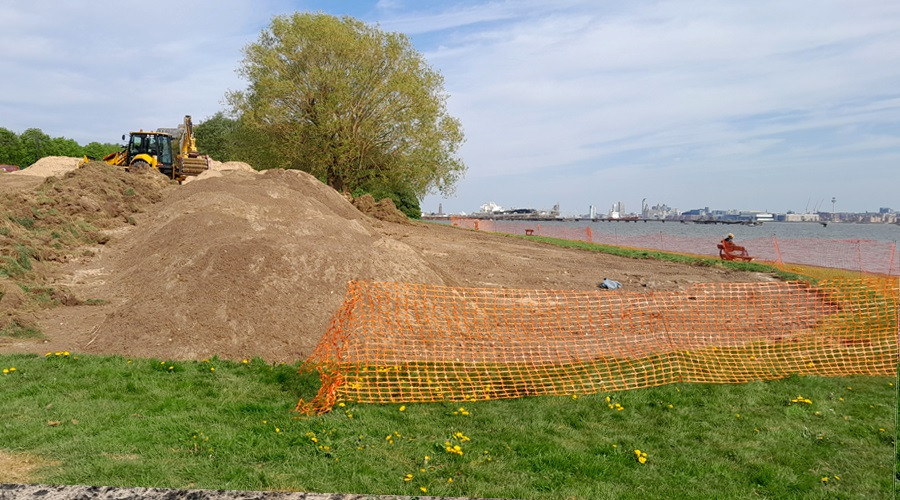Groundworks taking place ahead of wildflowers being planted