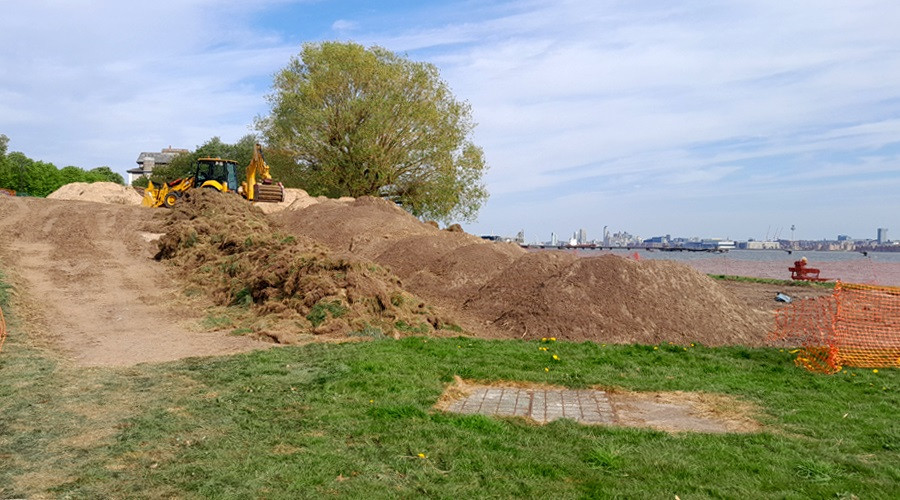 Groundworks taking place ahead of wildflowers being planted