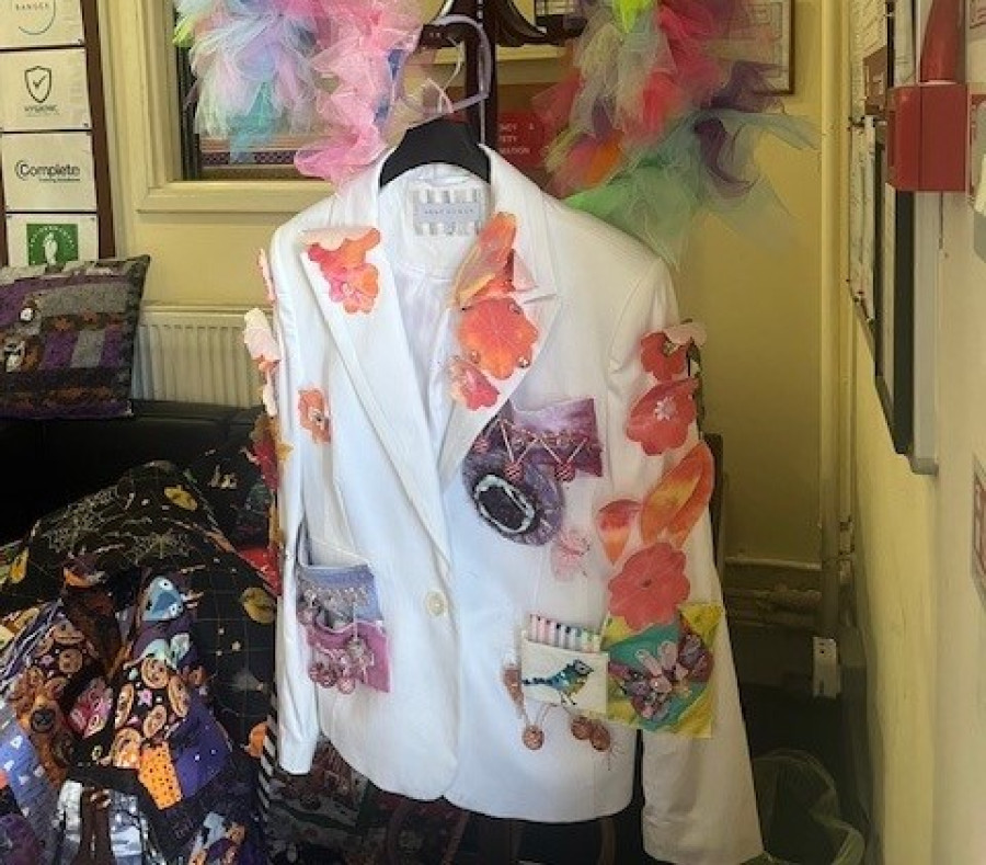 A handmade white jacket