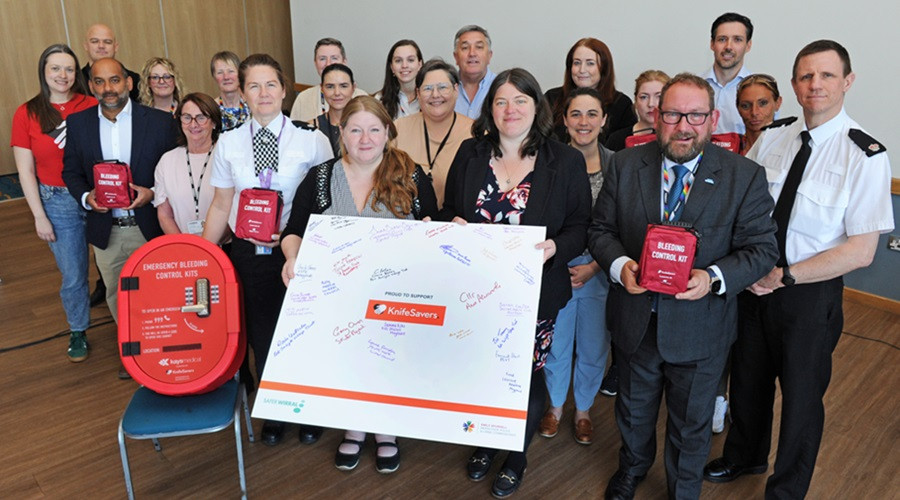 Partners and volunteers at the training event for the bleed control kits
