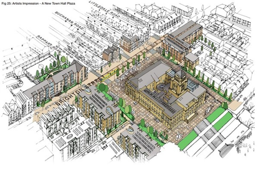 How the area around Wallasey town hall could be developed