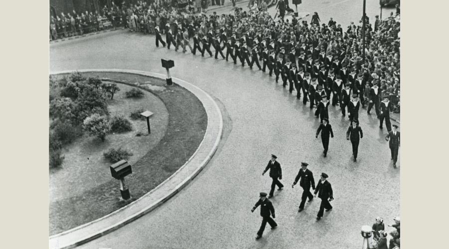 Photo of the Victory Parade in Liscard