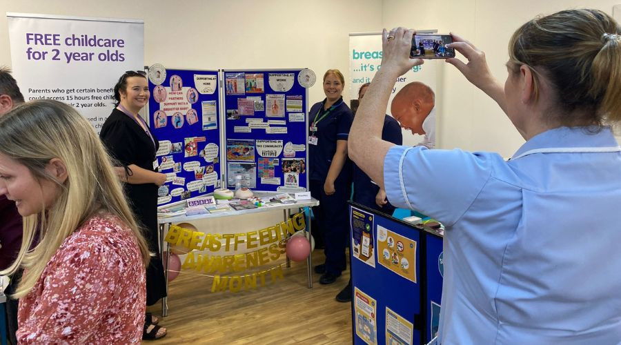 Group of health professionals taking a photo
