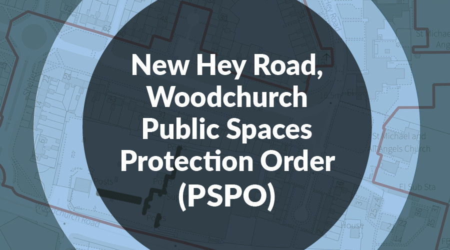 A graphic promoting the launch a consultation about a proposed new Public Spaces Protection Order on the Woodchurch estate