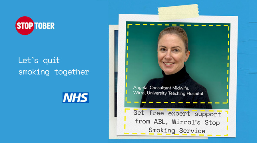 stoptober image with angela from WUTH