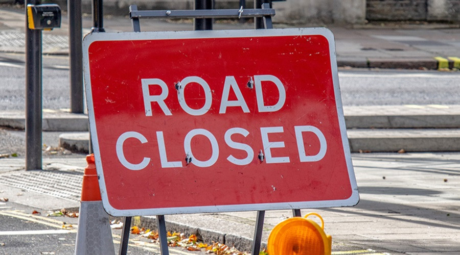 Image showing a road closed sign