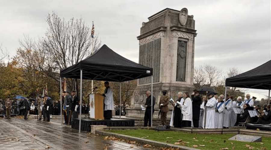 Photo of the Remembrance Sunday Service in Birkenhead