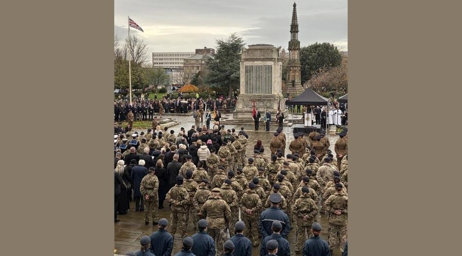 Photo of the Remembrance Sunday Service in Birkenhead