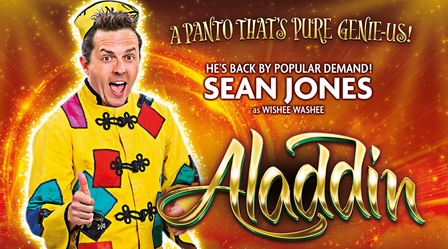Graphic to with image of actor Sean Jones dressed as Wishee Washee in Aladdin