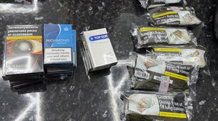 A photo showing goods seized from Mr Blue Vape Shop