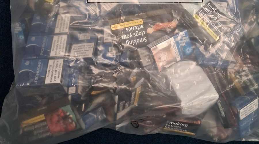 A photo of goods seized from Wirral Convenience Store