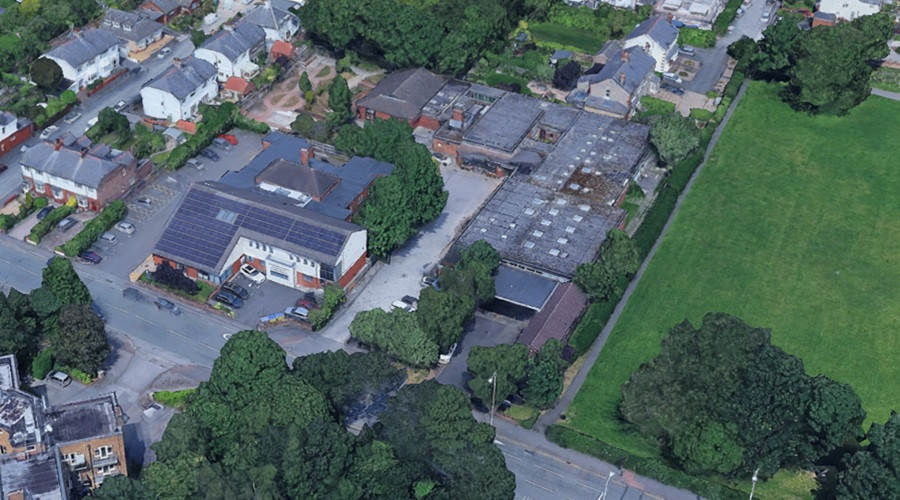 Aerial view of former Heswall Day Centre, Image from Google Earth