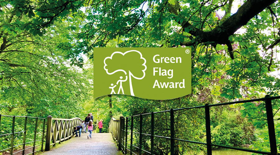 A graphic to illustrate Wirral's success in the Green Flag awards