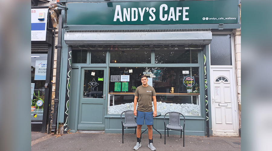 James Ellina, owner of Andy's Cafe in Wallasey 