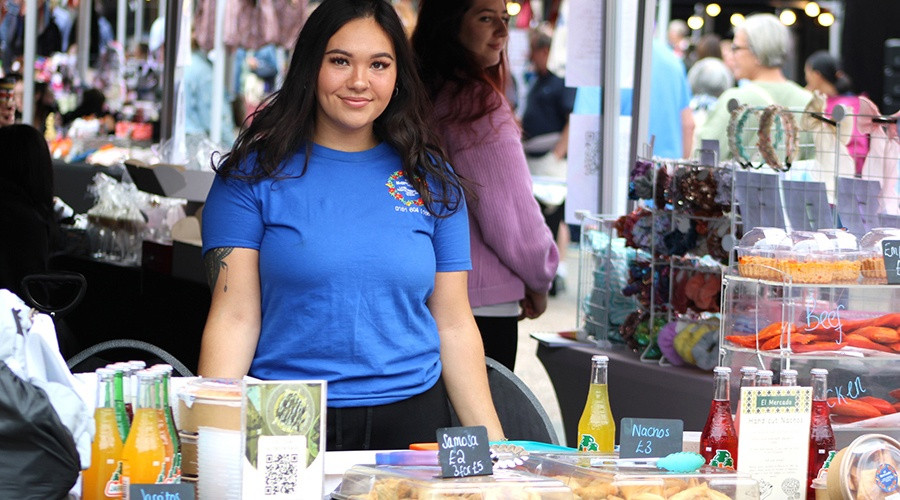 A young trader at a previous youth market