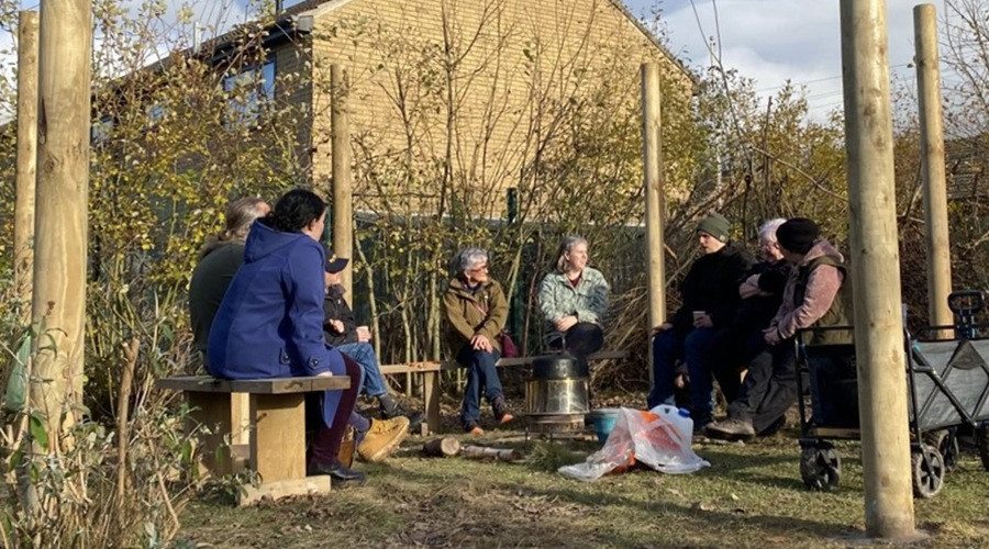 A photo showing a group session led by Grow Wellbeing CIC