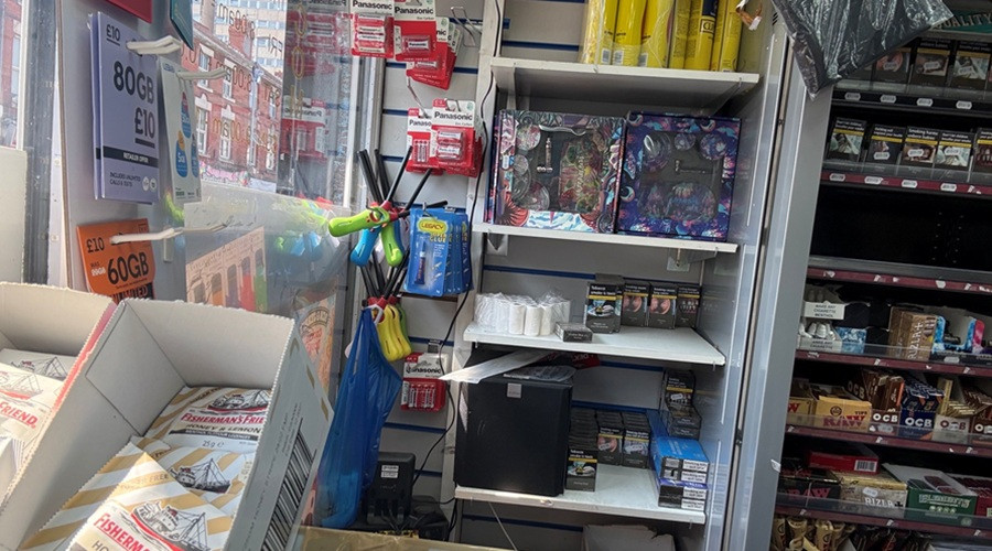 A photo used in evidence against the owner of Liscard Convenience Store